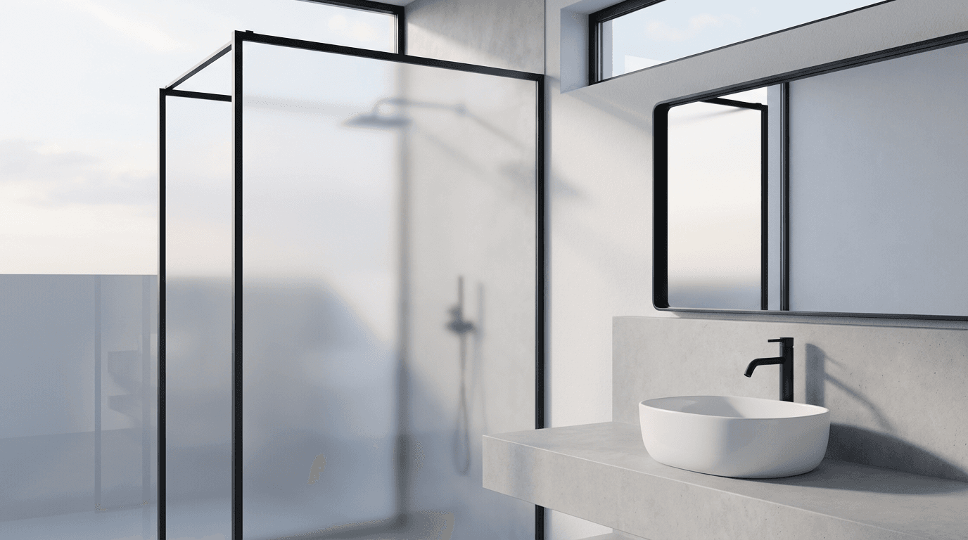 Custom bathroom vanity with marble top